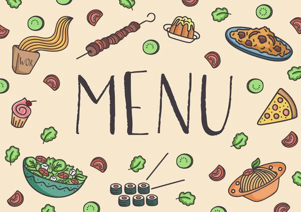 Couverture pour le menu — Image vectorielle