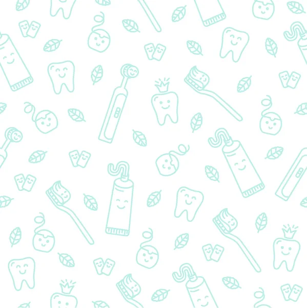 Modello dentale senza cuciture vettoriale — Vettoriale Stock