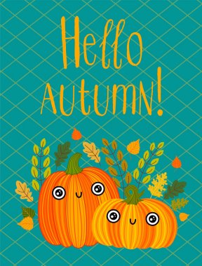 Kartpostal Merhaba sonbahar