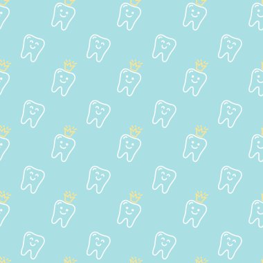 Satır simgeler vektör sorunsuz modern diş deseni