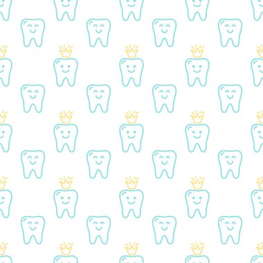 Satır simgeler vektör sorunsuz modern diş deseni