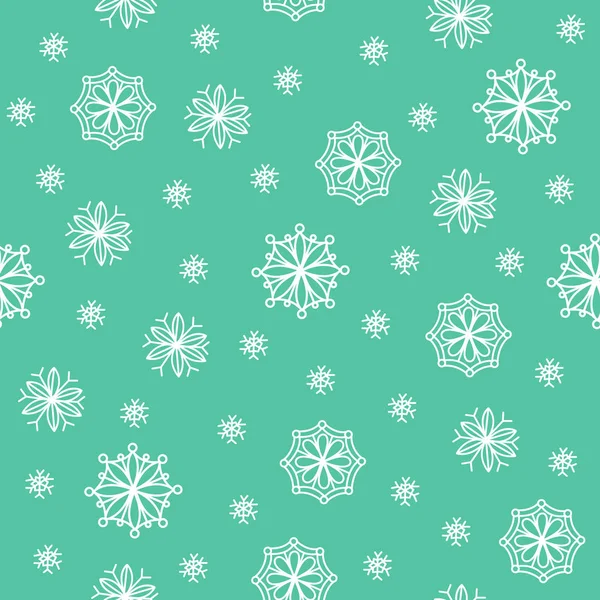 Weihnachten Nahtlose Hand Ertränken Muster Mit Schneeflocken Muster Eignet Sich — Stockvektor