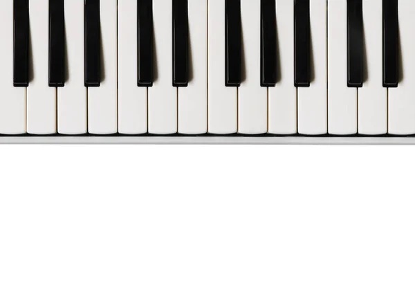 Teclado de piano. Fondo plano musical . —  Fotos de Stock