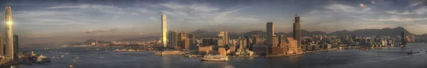Východ slunce Panorama Hong Kong — Stock fotografie