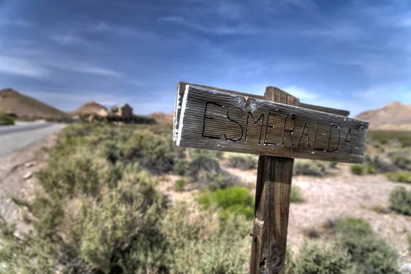 Esmeralda sign in Ghost town