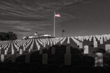 Colored Flag, Fort Rosecrans National Cemetary clipart