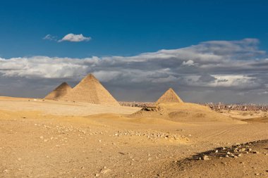 The three pyramids of Giza clipart