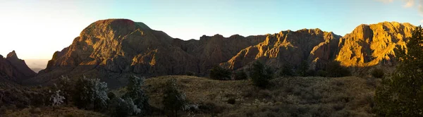 Tramonto Sulla Finestra Alla Stazione Chisos Basin Ranger Big Bend — Foto Stock