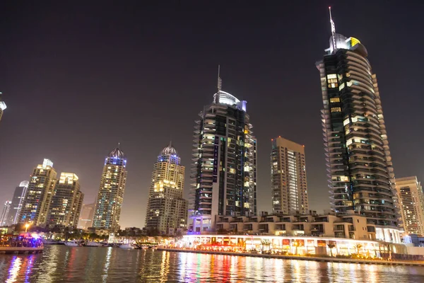 Dubai Marina Céu Scrapper Alto Edifício Burj — Fotografia de Stock