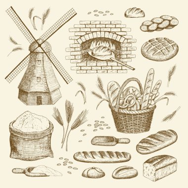 fırıncılık illüstrasyon.