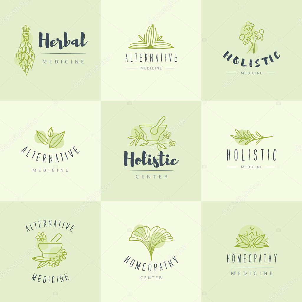Alternative medicine logos.