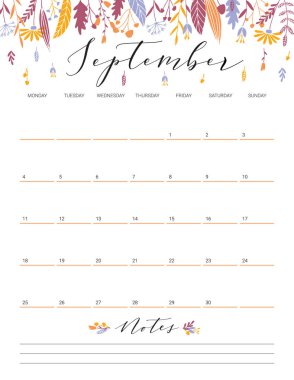 Ocak çiçek takvimi.