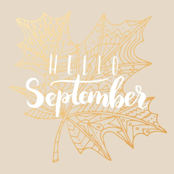 Hallo September. — Stockvektor