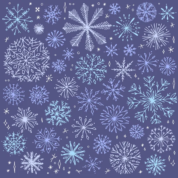 Νιφάδα χιονιού χωρίς ραφή μοτίβο. — Διανυσματικό Αρχείο