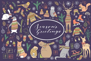 Noel hayvan koleksiyonu.