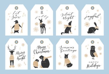 Noel etiketi koleksiyonu.