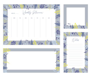 Vector planner templates. clipart