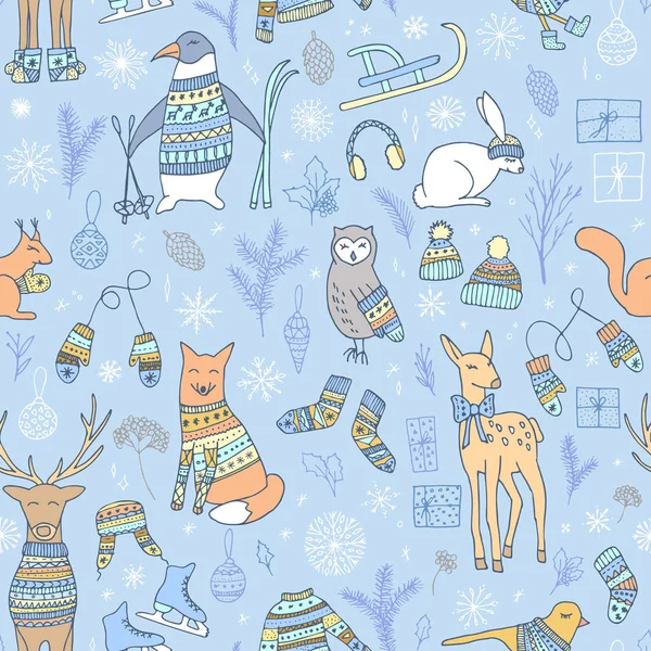 Chrismtas seamless pattern. — Stock Vector