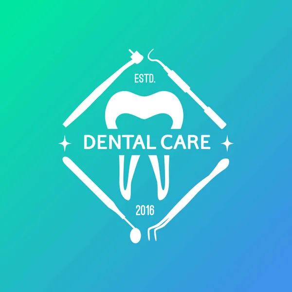 Vetor logotipo dental . —  Vetores de Stock