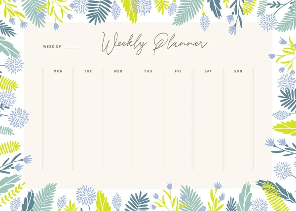 Vector planner template. — Stock Vector