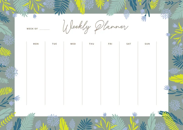 Vector planner template. — Stock Vector