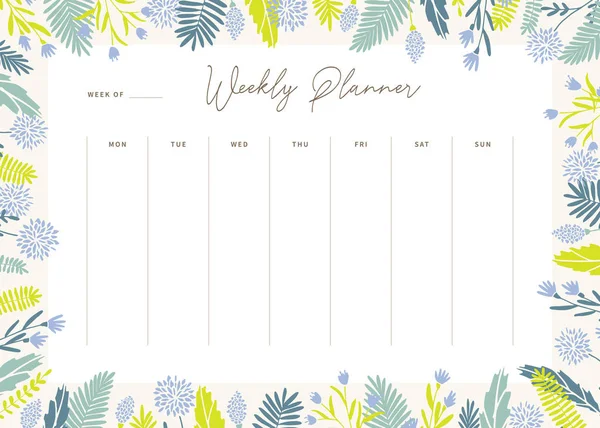 Vector planner template. — 스톡 벡터