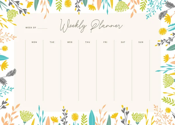 Vector planner template. — Stock Vector