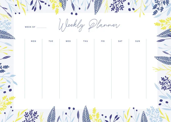 Vector planner template. — 스톡 벡터