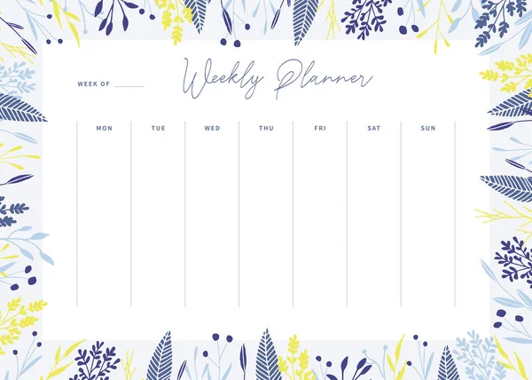 Vector planner template. — Stock Vector