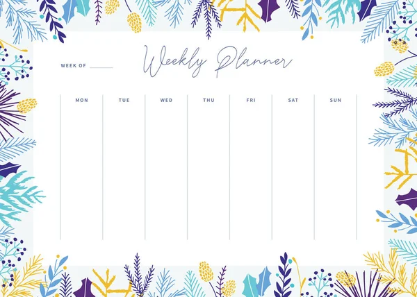 Vector planner template. — Stock Vector