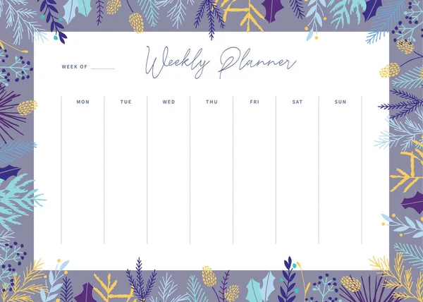 Vector planner template. — 스톡 벡터