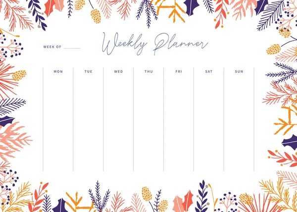 Vector planner template. — 스톡 벡터