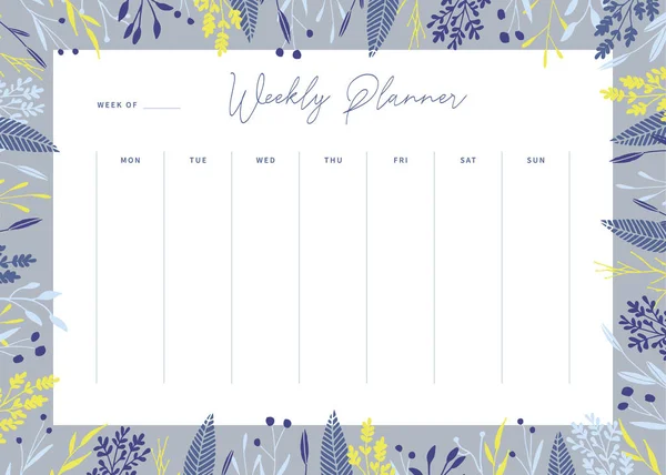 Vector planner template. — Stock Vector