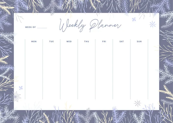 Vector planner template. — 스톡 벡터