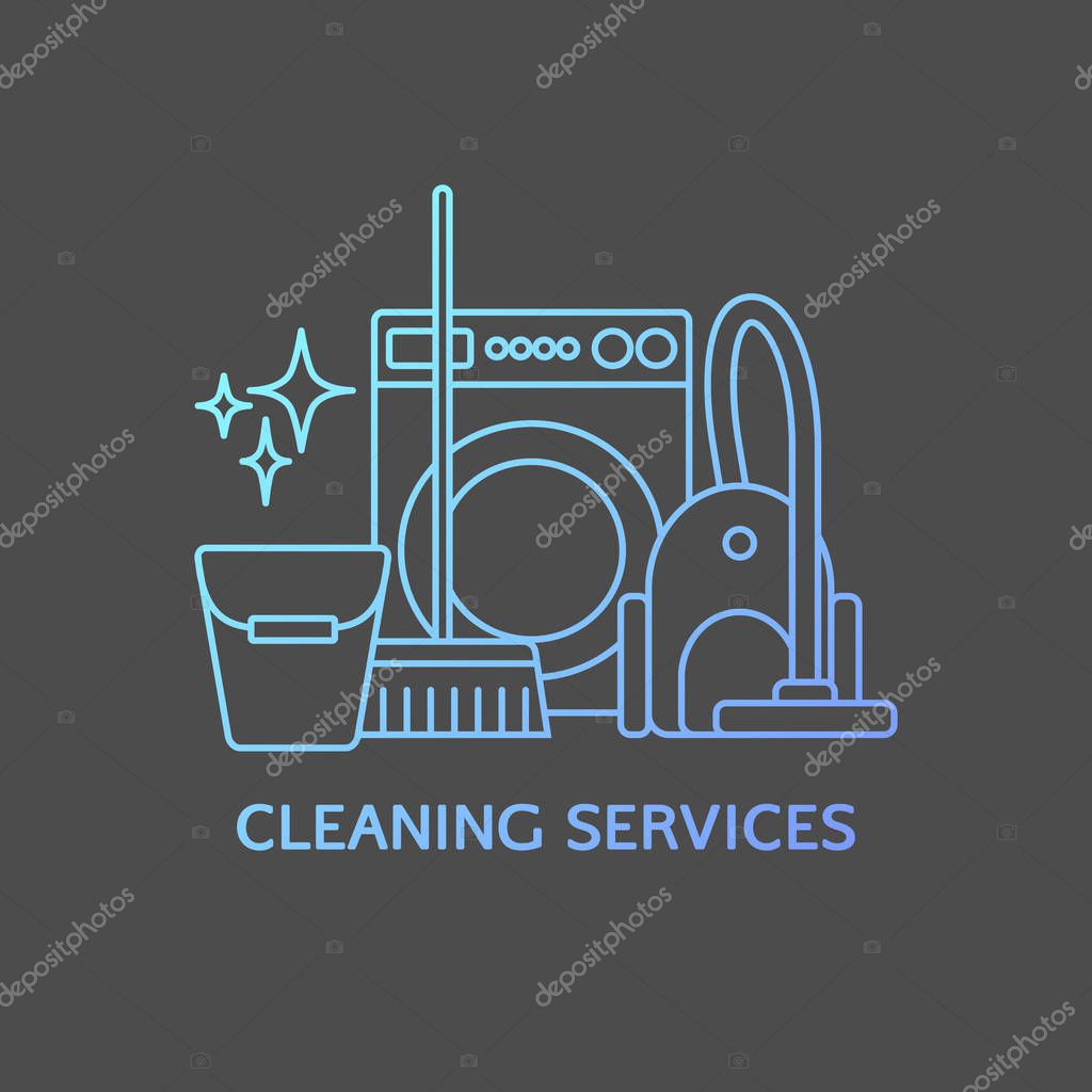 Vector cleaning services logo.