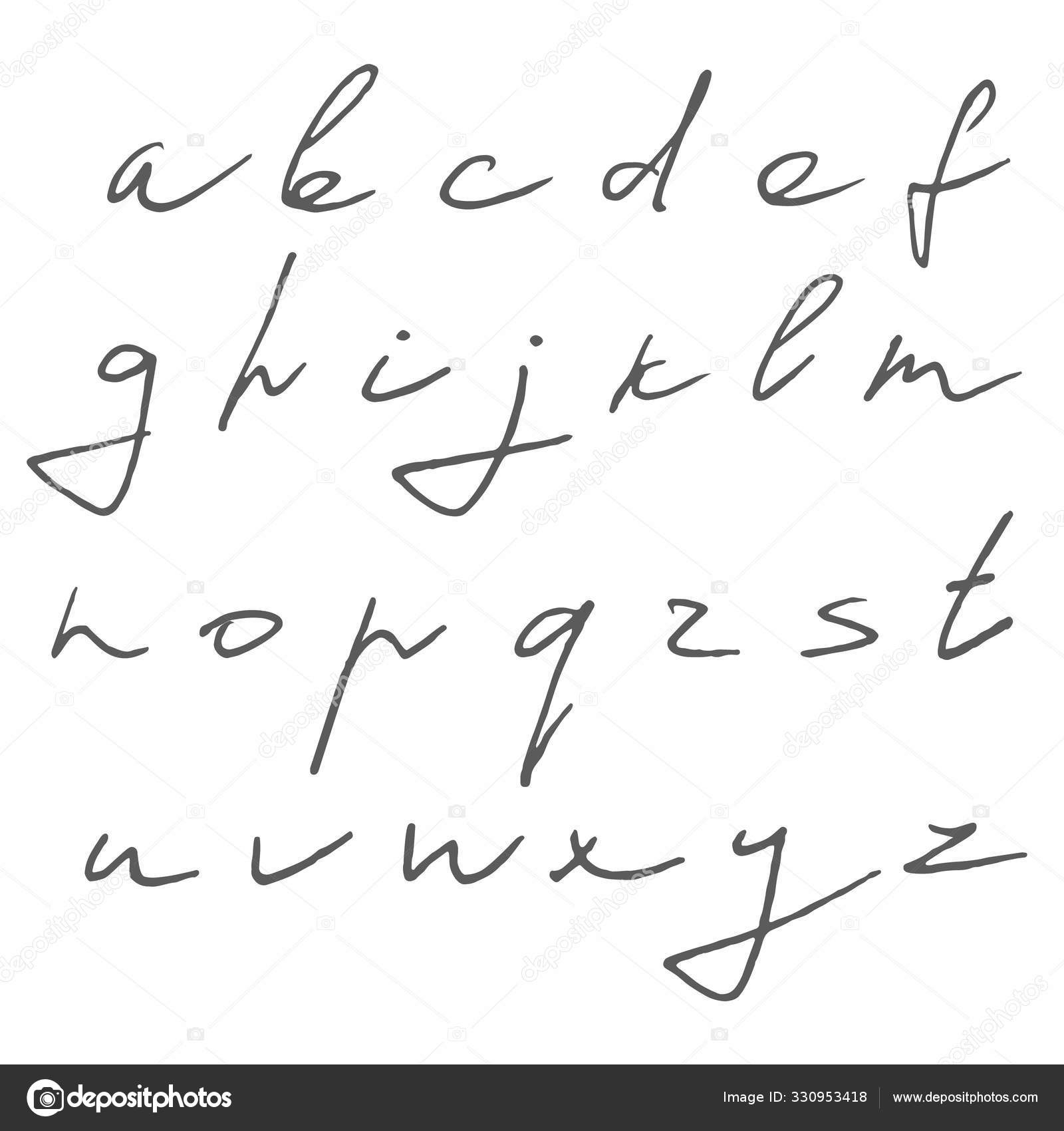 Hand drawn letters. Stock Vector by