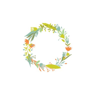 Çiçek çelenk yuvarlak.