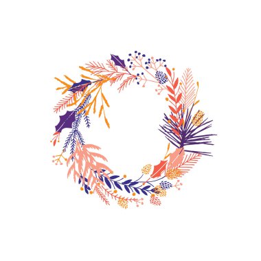 Çiçek çelenk yuvarlak.