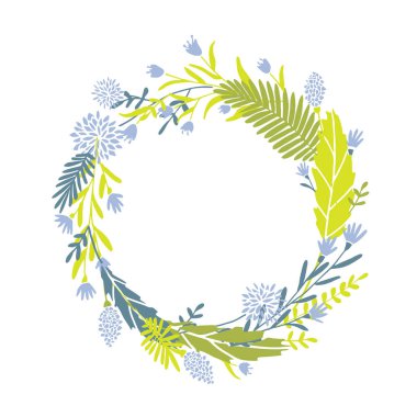 Çiçek çelenk yuvarlak.