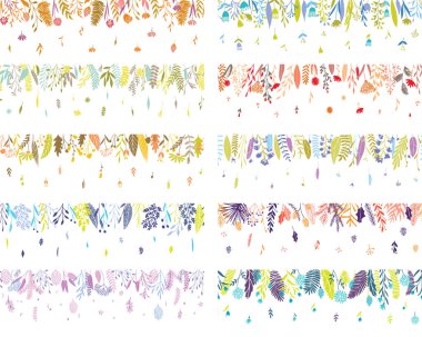 Vektör çiçek sınırları.