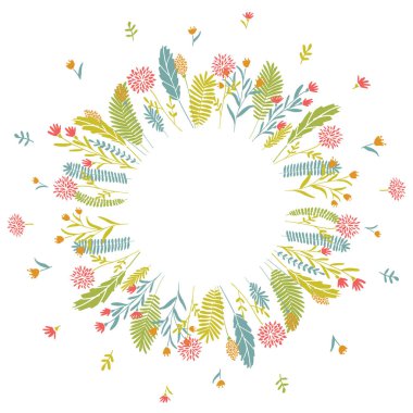 Çiçek çelenk yuvarlak.