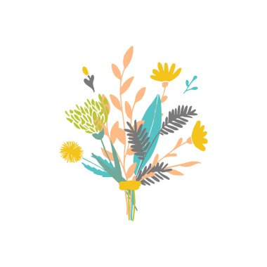 Vektör çiçek buketi.