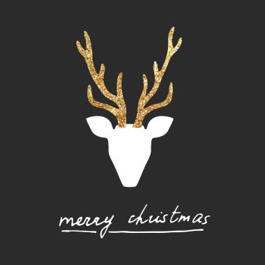 Vektör geyik kartpostalı.