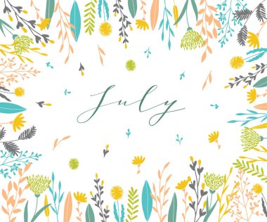 Yaz bitkisi çerçevesi.