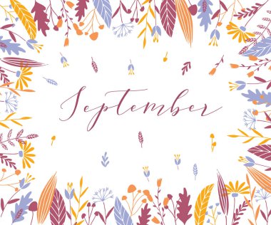 Sonbahar bitki çerçevesi.