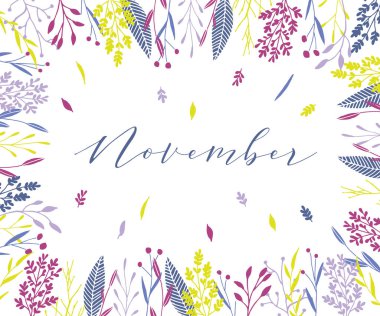 Sonbahar bitki çerçevesi.