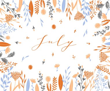 Yaz bitkisi çerçevesi.