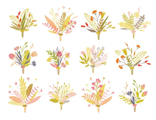 Bouquets floraux vectoriels . — Image vectorielle