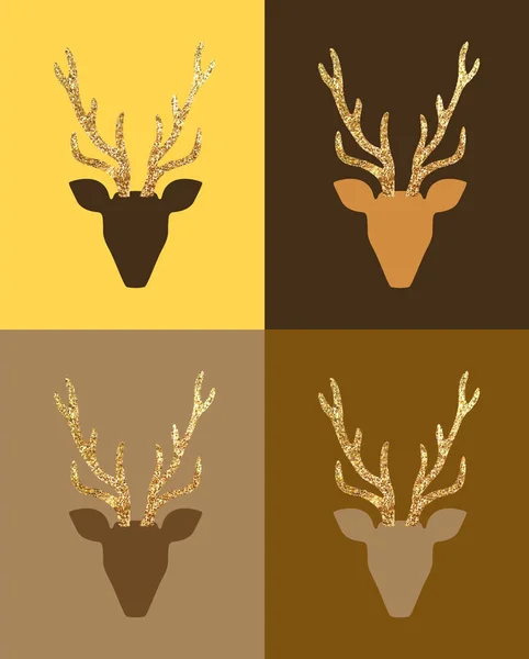 Deer postcards. — Stock Vector