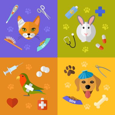 hayvan hastalıklarıyla ilgili simgeler.